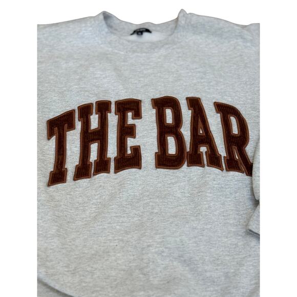 The BAR Ember Sweatshirt Grey Brown Embroidered Size XL - Picture 8 of 9